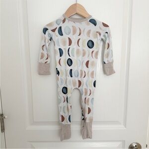 Little Sleepies | Signature Luna Neutral Bamboo Crescent Zippy 3-6 months